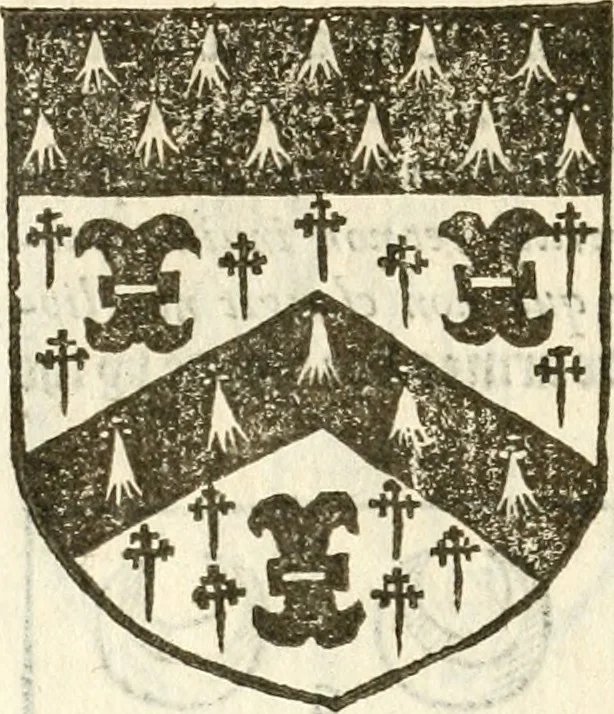 An illustration from Workes of armorie : deuyded into three bookes, entituled, the Concordes of armorie, the Armorie of honor, and of Coates and creastes, 1572, leaf 243