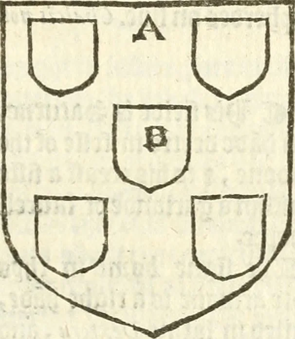 An illustration from Workes of armorie : deuyded into three bookes, entituled, the Concordes of armorie, the Armorie of honor, and of Coates and creastes, 1572, leaf 250