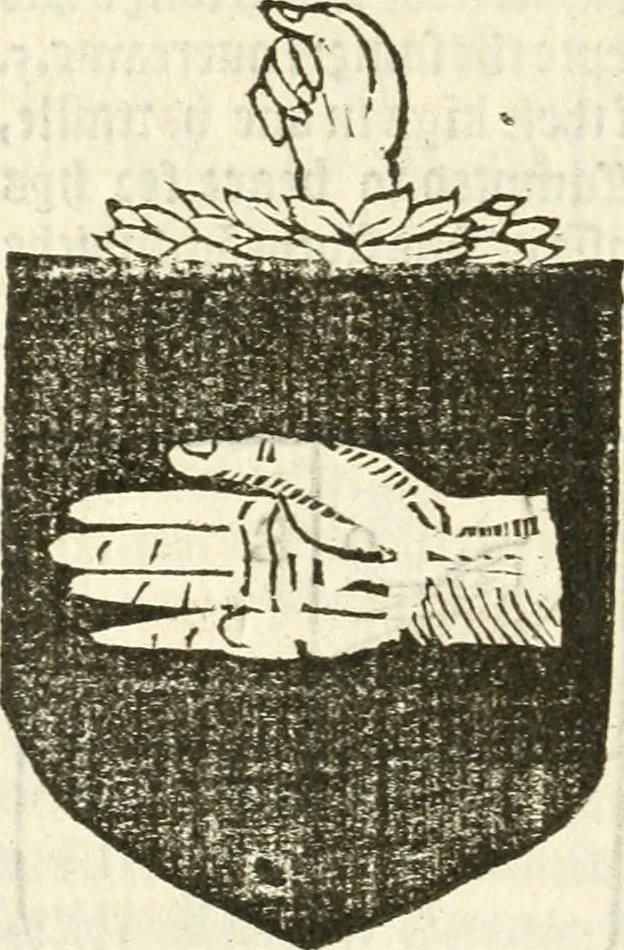 An illustration from Workes of armorie : deuyded into three bookes, entituled, the Concordes of armorie, the Armorie of honor, and of Coates and creastes, 1572, leaf 251