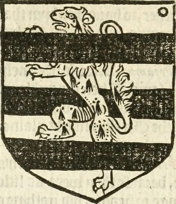 An illustration from Workes of armorie : deuyded into three bookes, entituled, the Concordes of armorie, the Armorie of honor, and of Coates and creastes, 1572, leaf 255