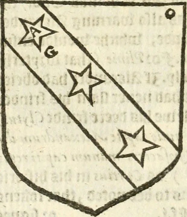 An illustration from Workes of armorie : deuyded into three bookes, entituled, the Concordes of armorie, the Armorie of honor, and of Coates and creastes, 1572, leaf 263