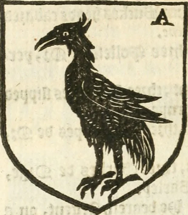 An illustration from Workes of armorie : deuyded into three bookes, entituled, the Concordes of armorie, the Armorie of honor, and of Coates and creastes, 1572, leaf 265