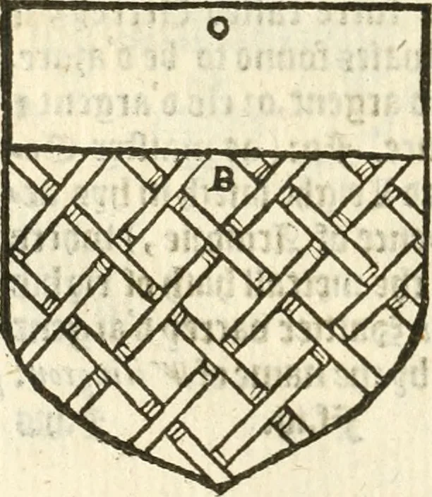 An illustration from Workes of armorie : deuyded into three bookes, entituled, the Concordes of armorie, the Armorie of honor, and of Coates and creastes, 1572, leaf 267