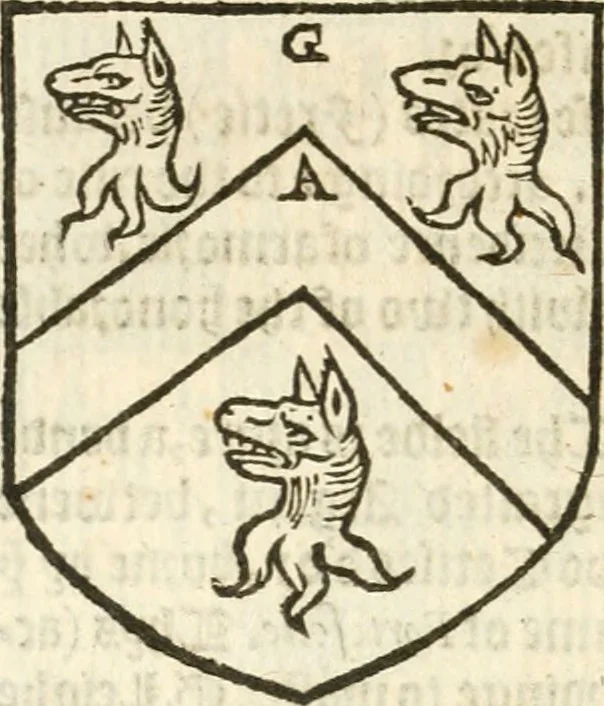An illustration from Workes of armorie : deuyded into three bookes, entituled, the Concordes of armorie, the Armorie of honor, and of Coates and creastes, 1572, leaf 269