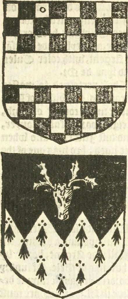 An illustration from Workes of armorie : deuyded into three bookes, entituled, the Concordes of armorie, the Armorie of honor, and of Coates and creastes, 1572, leaf 274