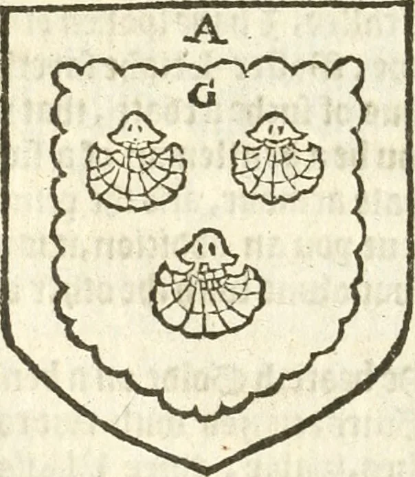 An illustration from Workes of armorie : deuyded into three bookes, entituled, the Concordes of armorie, the Armorie of honor, and of Coates and creastes, 1572, leaf 275