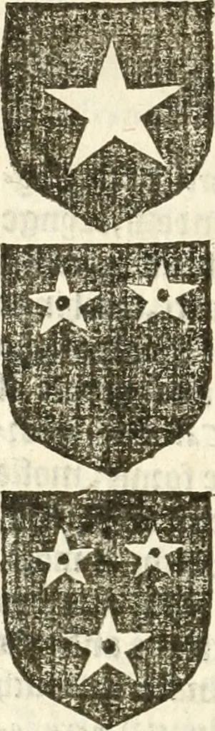 An illustration from Workes of armorie : deuyded into three bookes, entituled, the Concordes of armorie, the Armorie of honor, and of Coates and creastes, 1572, leaf 281