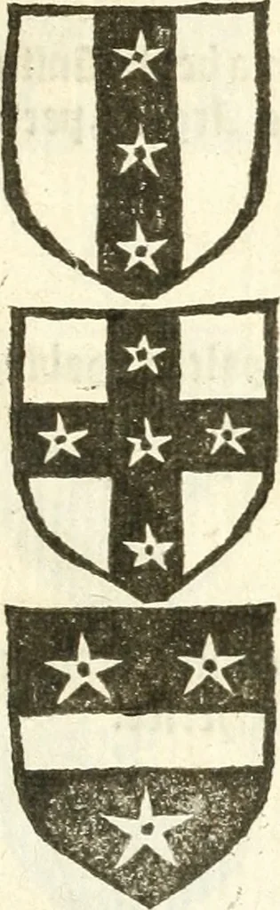 An illustration from Workes of armorie : deuyded into three bookes, entituled, the Concordes of armorie, the Armorie of honor, and of Coates and creastes, 1572, leaf 282