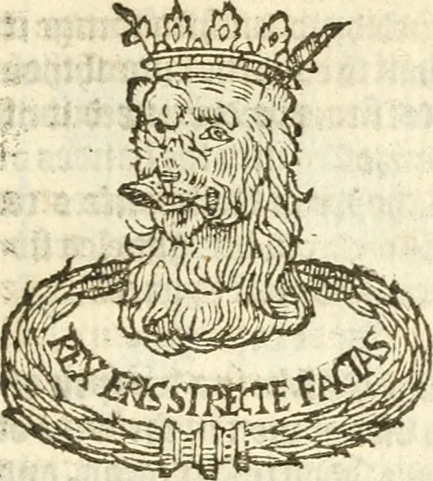 An illustration from Workes of armorie : deuyded into three bookes, entituled, the Concordes of armorie, the Armorie of honor, and of Coates and creastes, 1572, leaf 288