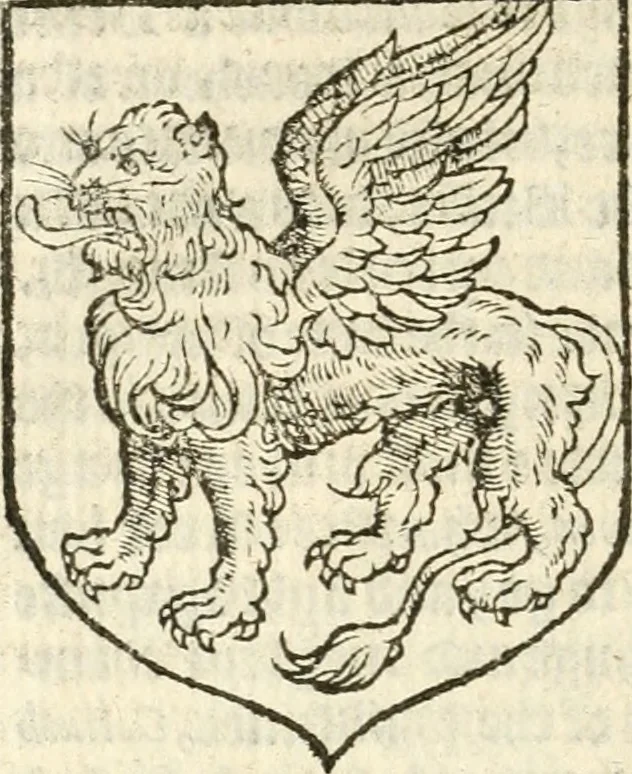 An illustration from Workes of armorie : deuyded into three bookes, entituled, the Concordes of armorie, the Armorie of honor, and of Coates and creastes, 1572, leaf 291