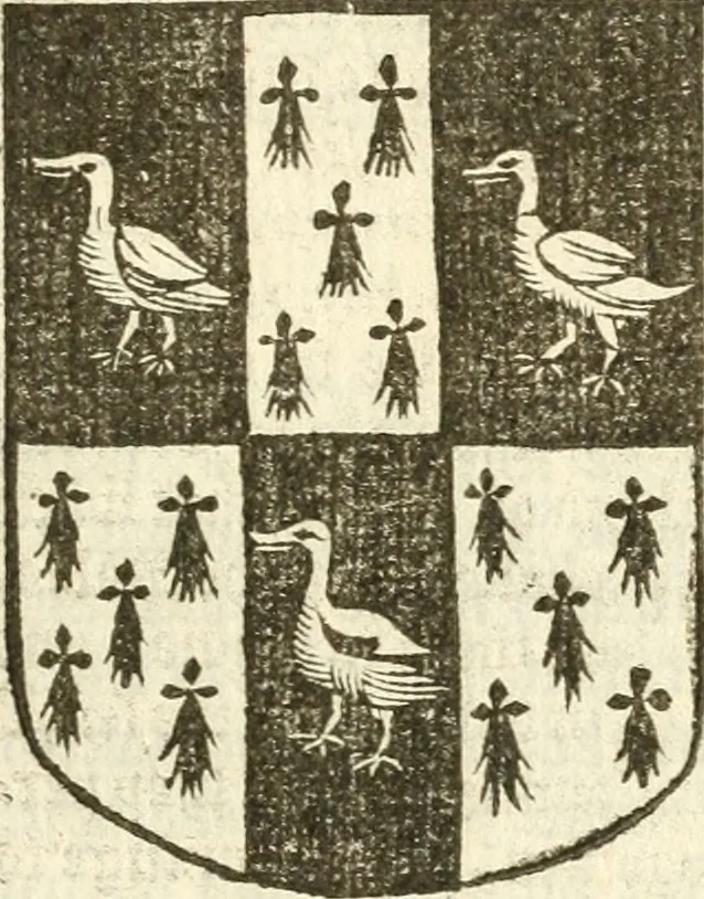 An illustration from Workes of armorie : deuyded into three bookes, entituled, the Concordes of armorie, the Armorie of honor, and of Coates and creastes, 1572, leaf 308