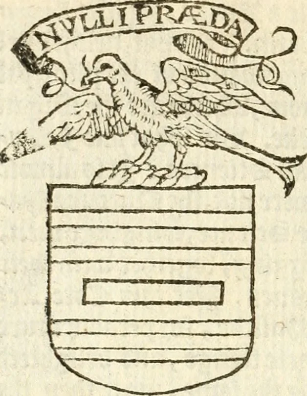 An illustration from Workes of armorie : deuyded into three bookes, entituled, the Concordes of armorie, the Armorie of honor, and of Coates and creastes, 1572, leaf 313