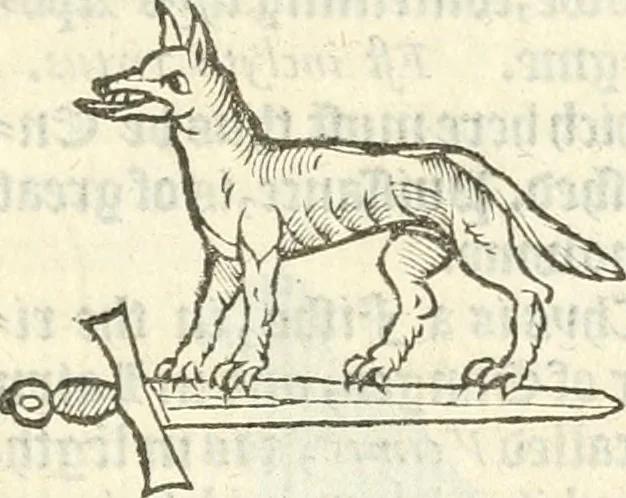 An illustration from Workes of armorie : deuyded into three bookes, entituled, the Concordes of armorie, the Armorie of honor, and of Coates and creastes, 1572, leaf 334