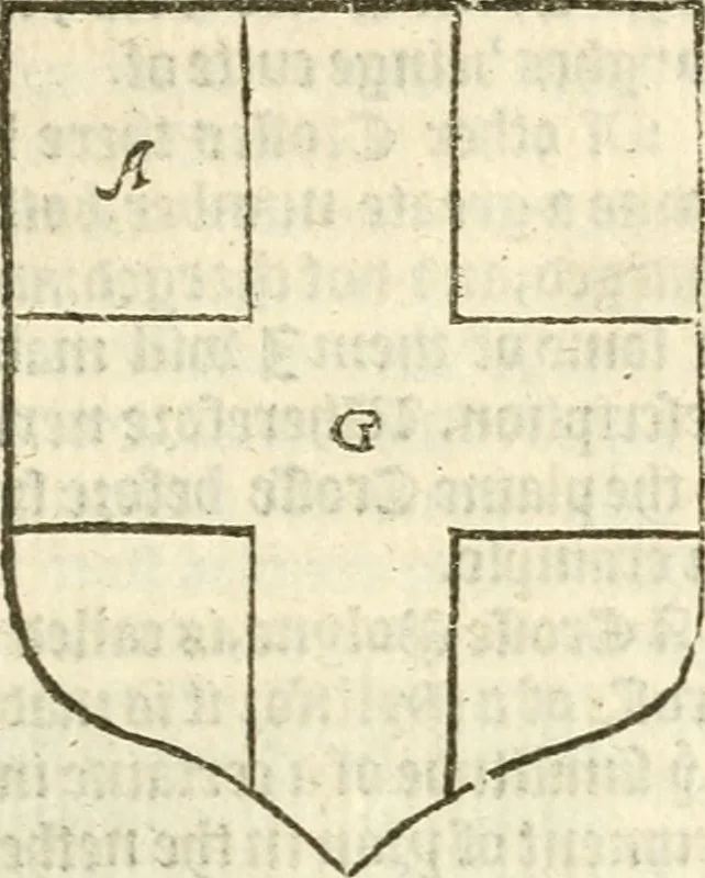 An illustration from Workes of armorie : deuyded into three bookes, entituled, the Concordes of armorie, the Armorie of honor, and of Coates and creastes, 1572, leaf 60