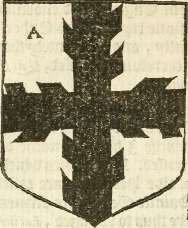 An illustration from Workes of armorie : deuyded into three bookes, entituled, the Concordes of armorie, the Armorie of honor, and of Coates and creastes, 1572, leaf 61