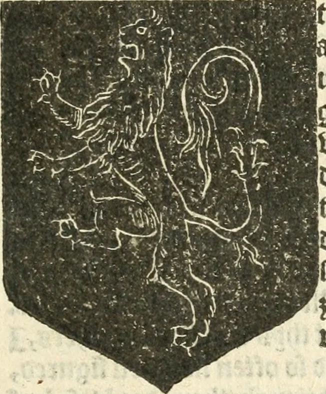 An illustration from Workes of armorie : deuyded into three bookes, entituled, the Concordes of armorie, the Armorie of honor, and of Coates and creastes, 1572, leaf 62