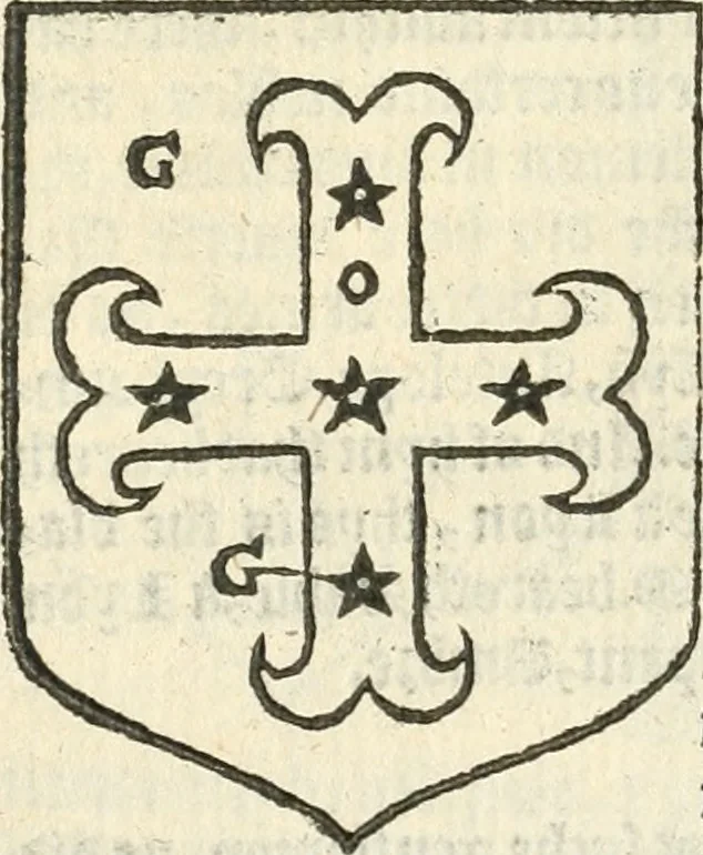 An illustration from Workes of armorie : deuyded into three bookes, entituled, the Concordes of armorie, the Armorie of honor, and of Coates and creastes, 1572, leaf 63