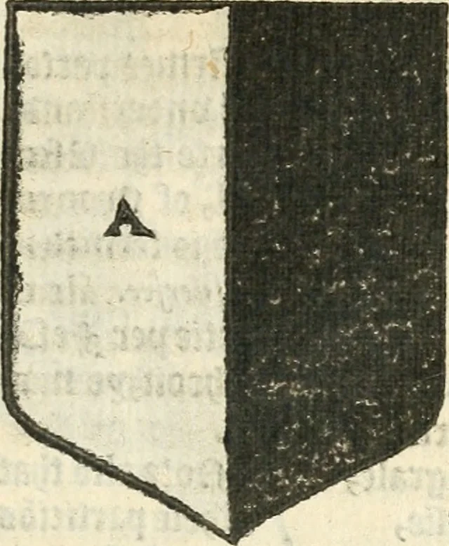 An illustration from Workes of armorie : deuyded into three bookes, entituled, the Concordes of armorie, the Armorie of honor, and of Coates and creastes, 1572, leaf 68