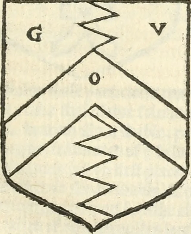 An illustration from Workes of armorie : deuyded into three bookes, entituled, the Concordes of armorie, the Armorie of honor, and of Coates and creastes, 1572, leaf 68