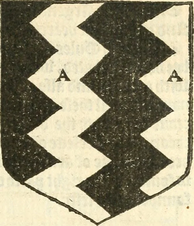 An illustration from Workes of armorie : deuyded into three bookes, entituled, the Concordes of armorie, the Armorie of honor, and of Coates and creastes, 1572, leaf 74