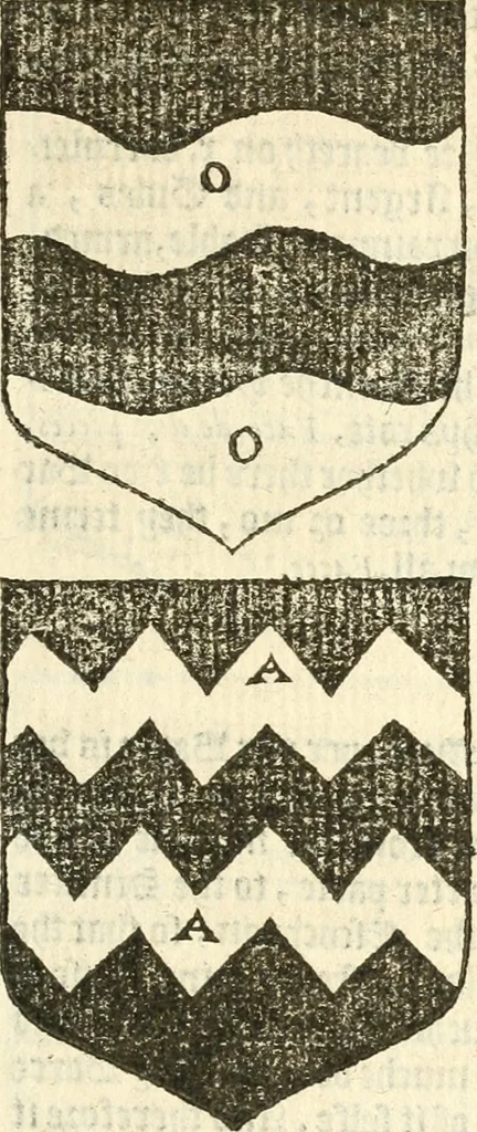 An illustration from Workes of armorie : deuyded into three bookes, entituled, the Concordes of armorie, the Armorie of honor, and of Coates and creastes, 1572, leaf 76