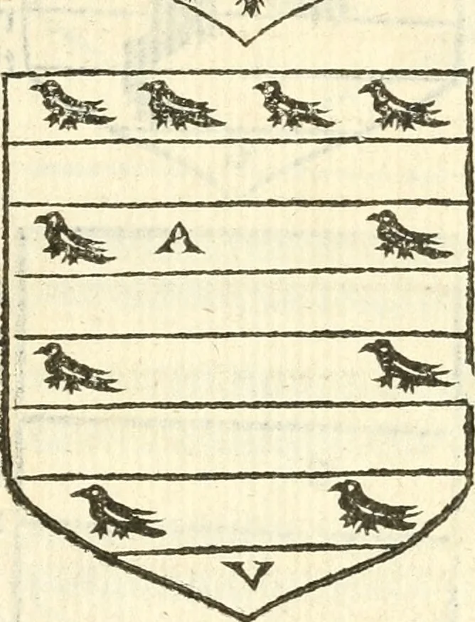 An illustration from Workes of armorie : deuyded into three bookes, entituled, the Concordes of armorie, the Armorie of honor, and of Coates and creastes, 1572, leaf 76
