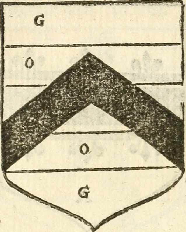 An illustration from Workes of armorie : deuyded into three bookes, entituled, the Concordes of armorie, the Armorie of honor, and of Coates and creastes, 1572, leaf 79