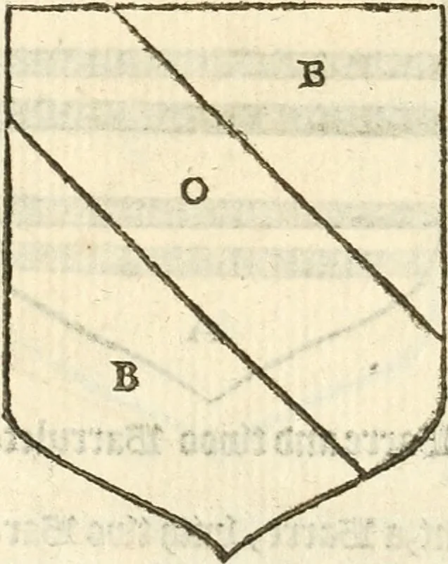 An illustration from Workes of armorie : deuyded into three bookes, entituled, the Concordes of armorie, the Armorie of honor, and of Coates and creastes, 1572, leaf 79