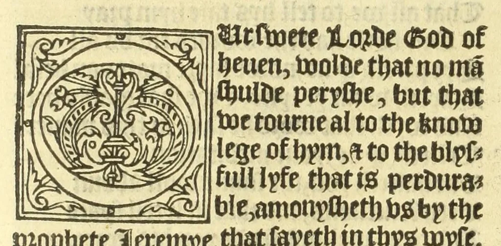 An illustration from The workes of Geffray Chaucer : newlye printed, wyth dyuers workes whych were neuer in print before : as in the table more playnly doth appere, 1542, leaf 224
