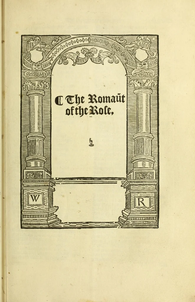 An illustration from The workes of Geffray Chaucer : newlye printed, wyth dyuers workes whych were neuer in print before : as in the table more playnly doth appere, 1542, leaf 277