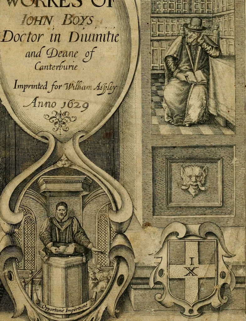 An illustration from The workes of John Boys, 1629, leaf 6
