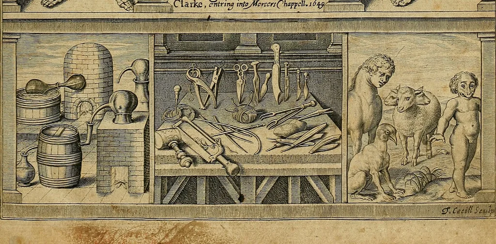 An illustration from The workes of that famous chirurgion Ambrose Parey :, 1649, leaf 4