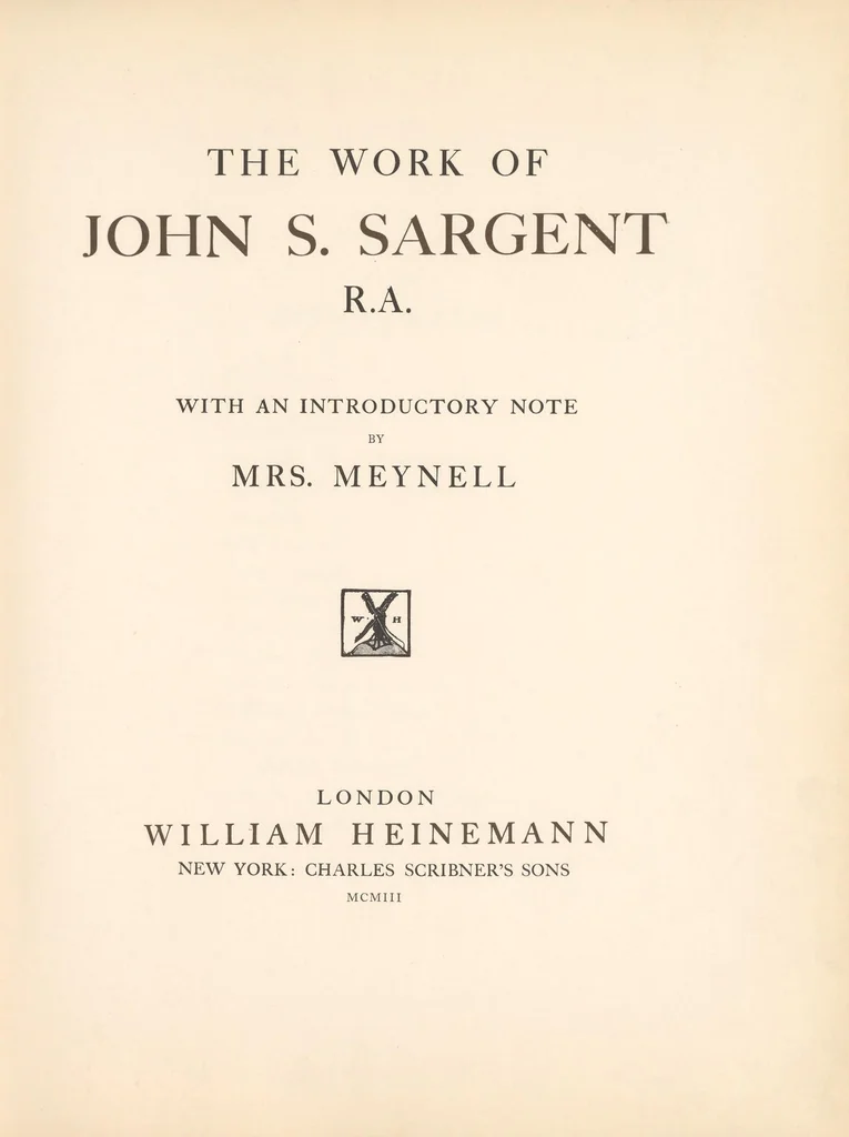 An illustration from The work of John S. Sargent, R.A., 1903, leaf 31