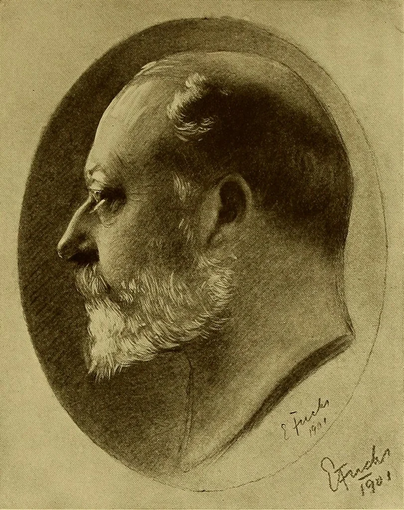 An illustration from The work of Emil Fuchs; illustrating some of his representative paintings, sculpture, medals and studies. Issued on the occasion of an exhibition of his works under the auspices of Messrs. Cartier, February 7th to March 5th,1921. New York city, 1921, leaf 102