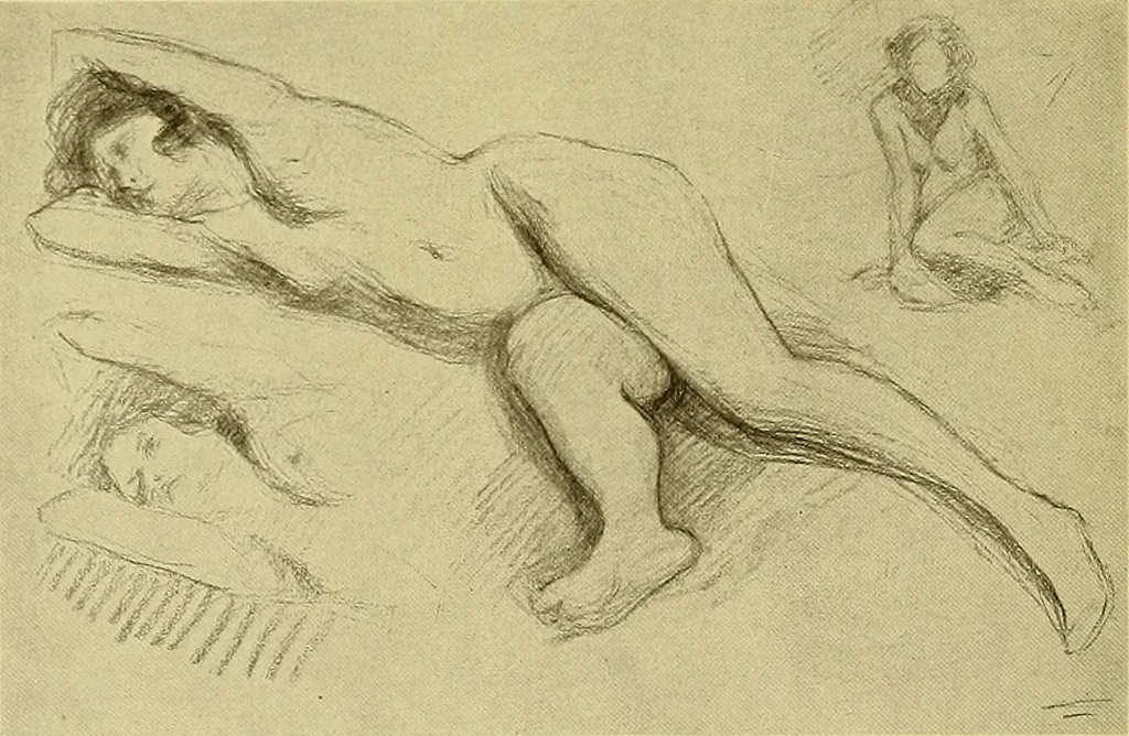 An illustration from The work of Emil Fuchs; illustrating some of his representative paintings, sculpture, medals and studies. Issued on the occasion of an exhibition of his works under the auspices of Messrs. Cartier, February 7th to March 5th,1921. New York city, 1921, leaf 131