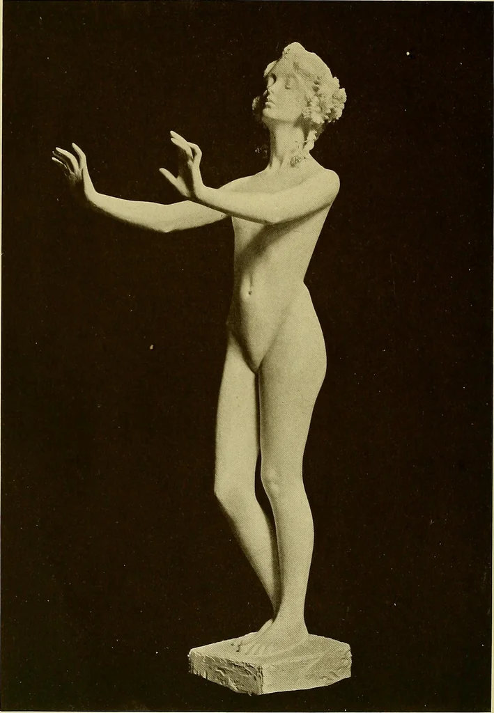 An illustration from The work of Emil Fuchs; illustrating some of his representative paintings, sculpture, medals and studies. Issued on the occasion of an exhibition of his works under the auspices of Messrs. Cartier, February 7th to March 5th,1921. New York city, 1921, leaf 19