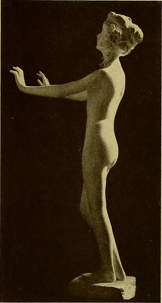 An illustration from The work of Emil Fuchs; illustrating some of his representative paintings, sculpture, medals and studies. Issued on the occasion of an exhibition of his works under the auspices of Messrs. Cartier, February 7th to March 5th,1921. New York city, 1921, leaf 20