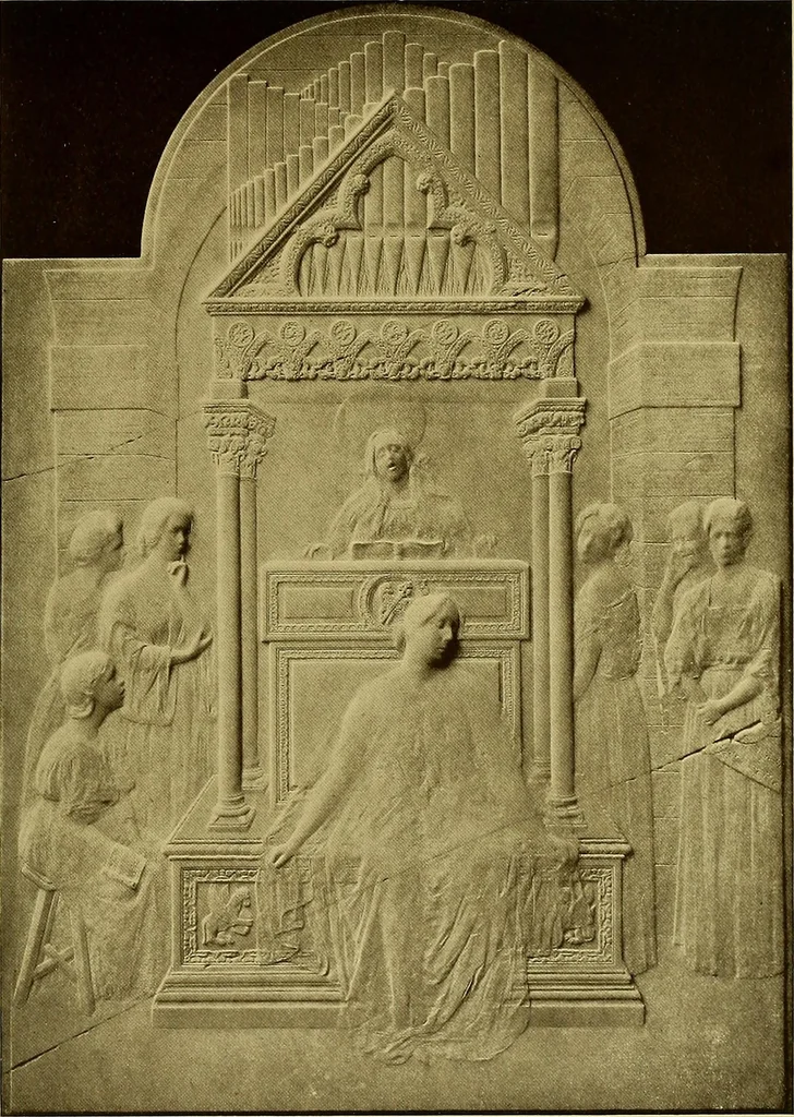 An illustration from The work of Emil Fuchs; illustrating some of his representative paintings, sculpture, medals and studies. Issued on the occasion of an exhibition of his works under the auspices of Messrs. Cartier, February 7th to March 5th,1921. New York city, 1921, leaf 26
