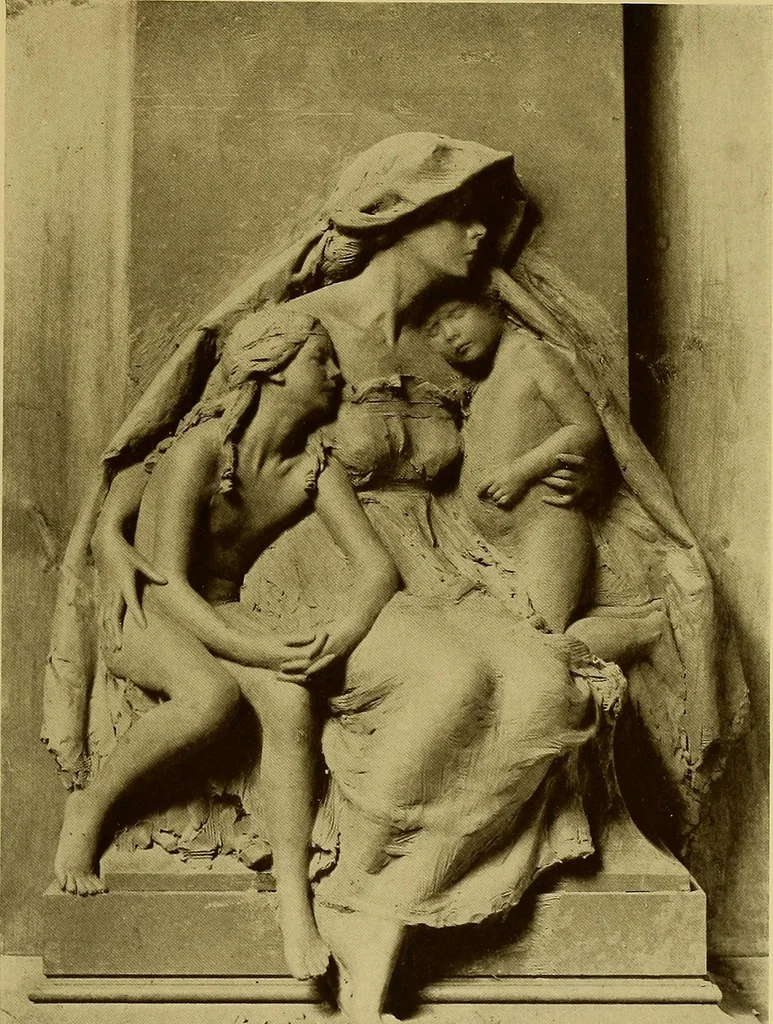 An illustration from The work of Emil Fuchs; illustrating some of his representative paintings, sculpture, medals and studies. Issued on the occasion of an exhibition of his works under the auspices of Messrs. Cartier, February 7th to March 5th,1921. New York city, 1921, leaf 30