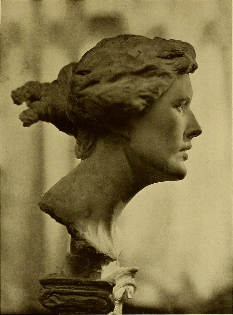 An illustration from The work of Emil Fuchs; illustrating some of his representative paintings, sculpture, medals and studies. Issued on the occasion of an exhibition of his works under the auspices of Messrs. Cartier, February 7th to March 5th,1921. New York city, 1921, leaf 42
