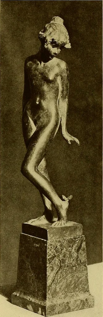 An illustration from The work of Emil Fuchs; illustrating some of his representative paintings, sculpture, medals and studies. Issued on the occasion of an exhibition of his works under the auspices of Messrs. Cartier, February 7th to March 5th,1921. New York city, 1921, leaf 44