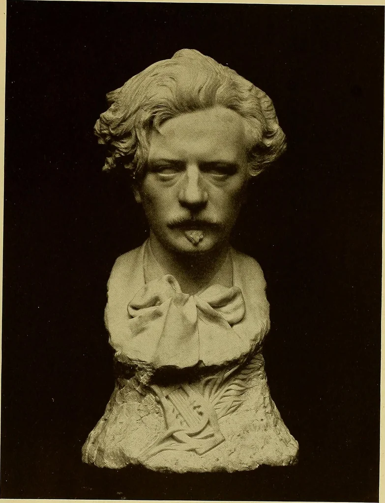An illustration from The work of Emil Fuchs; illustrating some of his representative paintings, sculpture, medals and studies. Issued on the occasion of an exhibition of his works under the auspices of Messrs. Cartier, February 7th to March 5th,1921. New York city, 1921, leaf 50