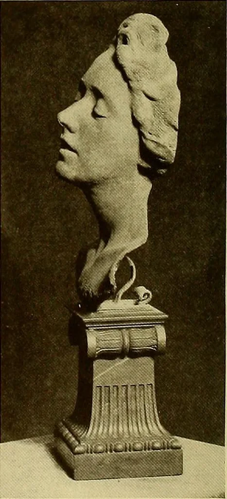 An illustration from The work of Emil Fuchs; illustrating some of his representative paintings, sculpture, medals and studies. Issued on the occasion of an exhibition of his works under the auspices of Messrs. Cartier, February 7th to March 5th,1921. New York city, 1921, leaf 51