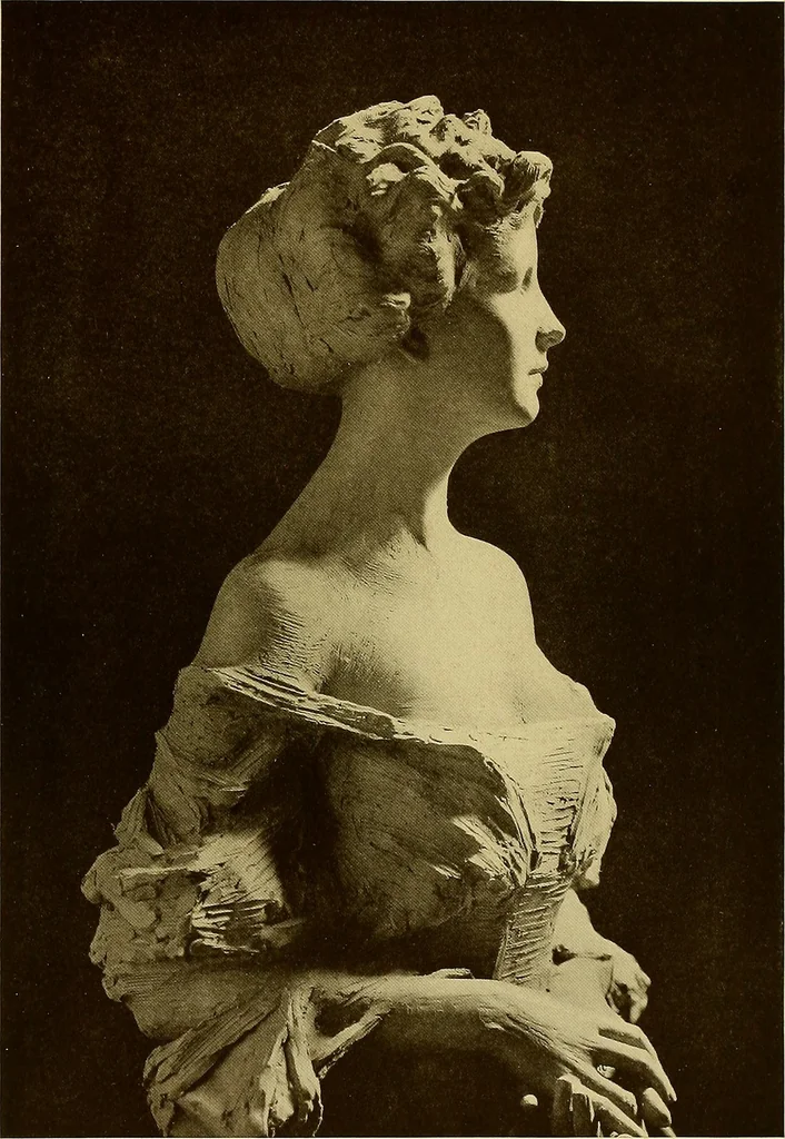 An illustration from The work of Emil Fuchs; illustrating some of his representative paintings, sculpture, medals and studies. Issued on the occasion of an exhibition of his works under the auspices of Messrs. Cartier, February 7th to March 5th,1921. New York city, 1921, leaf 52