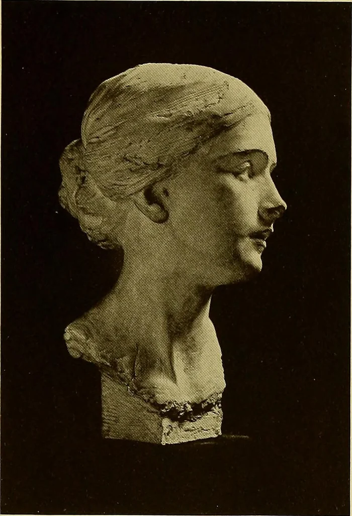 An illustration from The work of Emil Fuchs; illustrating some of his representative paintings, sculpture, medals and studies. Issued on the occasion of an exhibition of his works under the auspices of Messrs. Cartier, February 7th to March 5th,1921. New York city, 1921, leaf 60