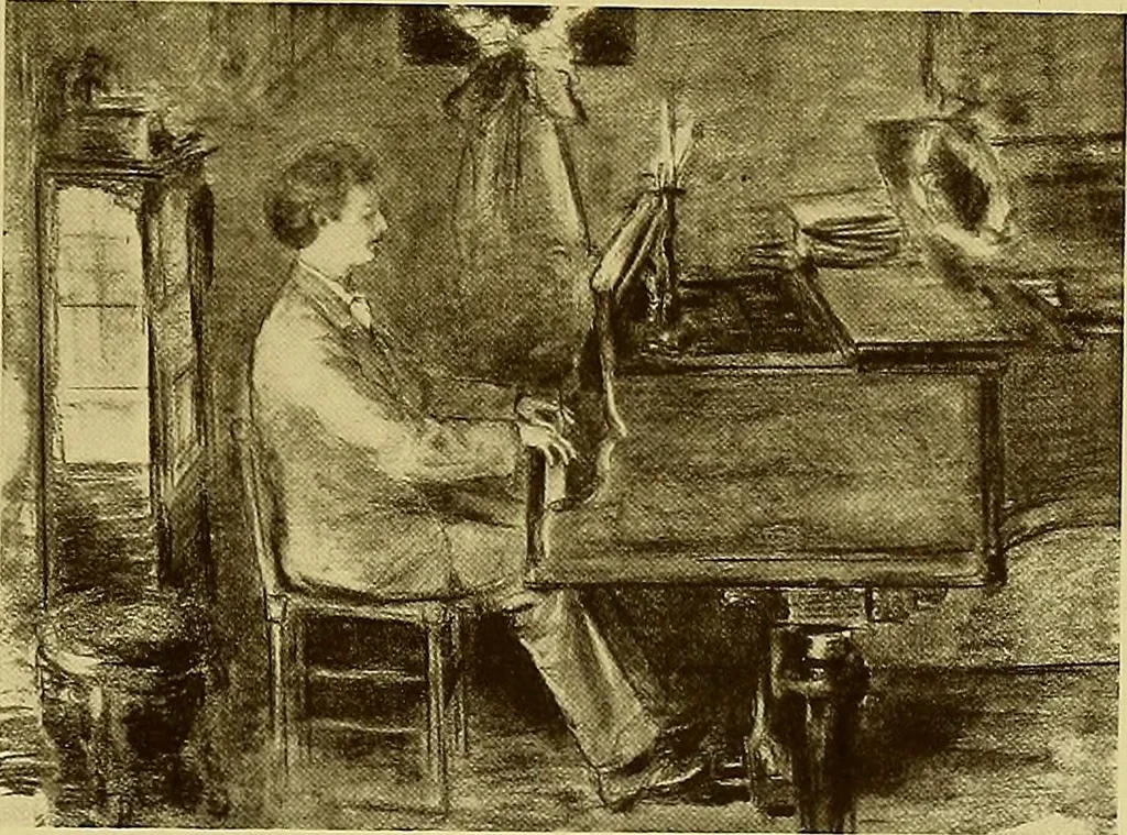An illustration from The work of Emil Fuchs; illustrating some of his representative paintings, sculpture, medals and studies. Issued on the occasion of an exhibition of his works under the auspices of Messrs. Cartier, February 7th to March 5th,1921. New York city, 1921, leaf 82