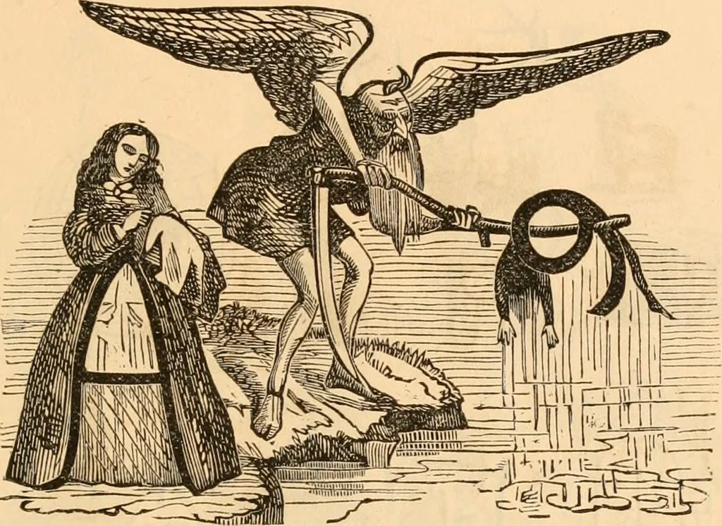 An illustration from Work and play annual of home amusements and social sports : containing directions for various in-door and out-door games, parlor tricks, acting charades, &c. ..., 1872, leaf 22