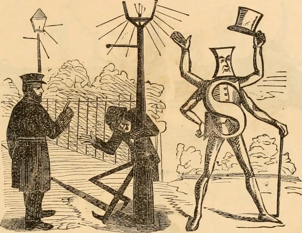 An illustration from Work and play annual of home amusements and social sports : containing directions for various in-door and out-door games, parlor tricks, acting charades, &c. ..., 1872, leaf 24