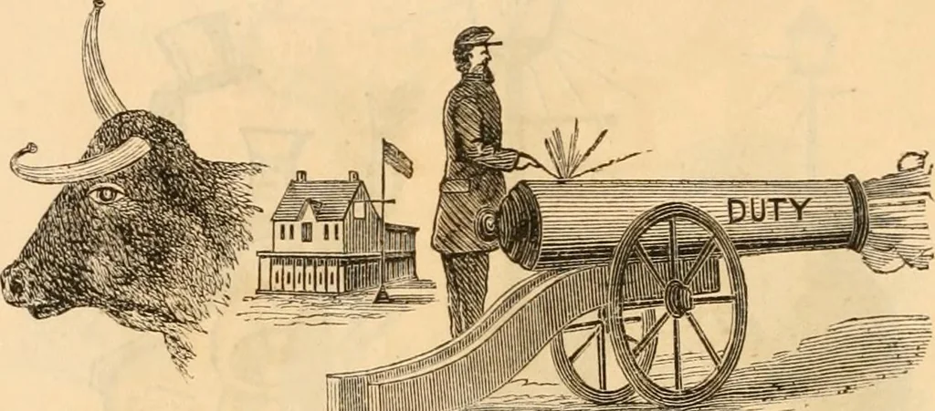 An illustration from Work and play annual of home amusements and social sports : containing directions for various in-door and out-door games, parlor tricks, acting charades, &c. ..., 1872, leaf 25