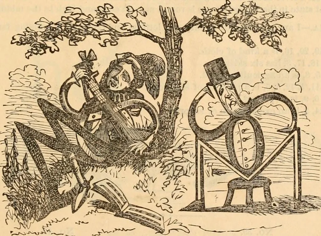 An illustration from Work and play annual of home amusements and social sports : containing directions for various in-door and out-door games, parlor tricks, acting charades, &c. ..., 1872, leaf 26